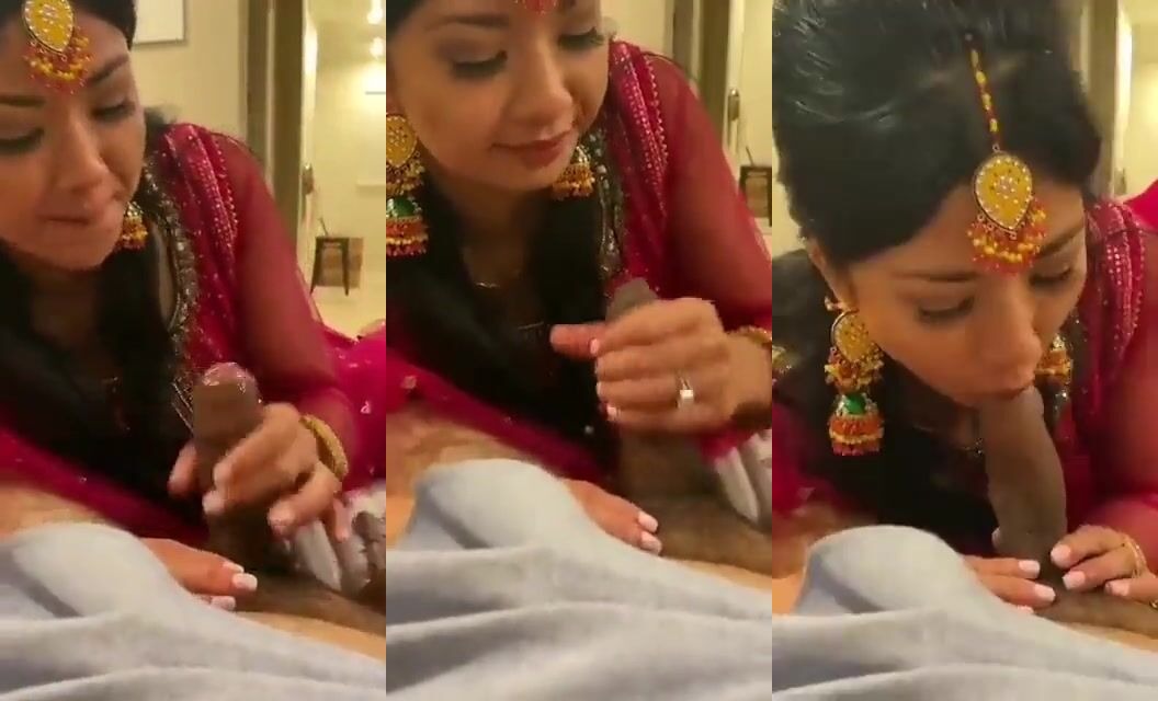Punjabi bhabhi sucking big cock of her husband