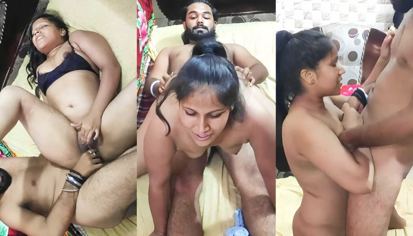 Desi Village Bhabhi in Black Bra Hard Fucked By Lover in Floor