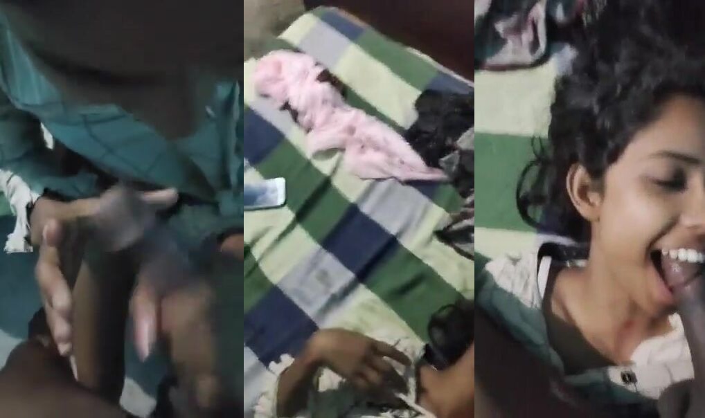 Unmarried Bihari girl sucking long cock