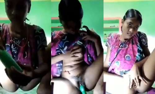Desi Bhavi Apne Bur Ka Garmi Mitane Ke Liye Apne Bur Me Ek Daba Daal Rahi Hai.