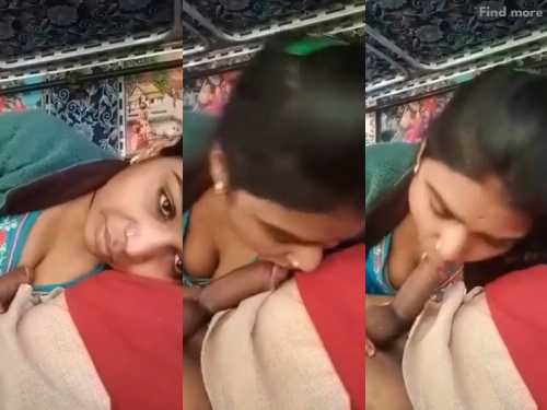 Hot video of Desi slut sucking lover's cock in truck