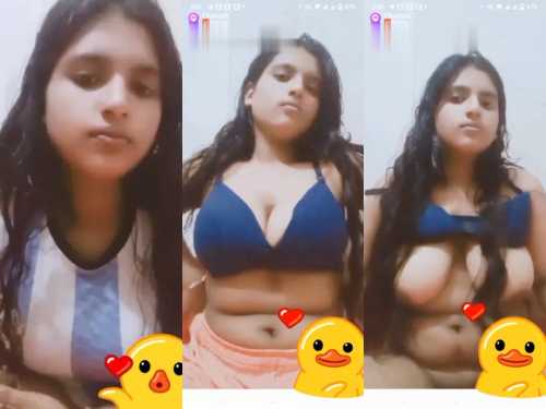 Chubby GF Strips, Shows Ass & Pussy, Big Boobs Bounce