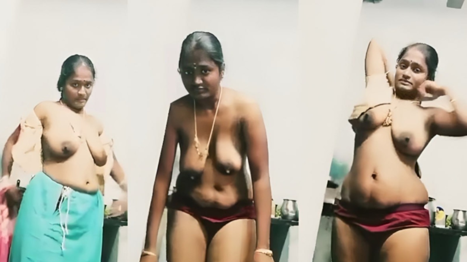 Tamil wife Changing Dress in room