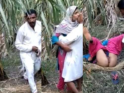 Uncle fucked the young girl in the field